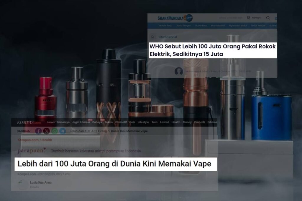 Jutaan penggunaan rokok elektrik